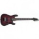 Schecter DEMON-7-CRB - Guitare électrique Demon 7 Crimson Red Burst 7 cordes repères Gothic Crosses