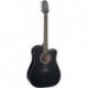 Takamine GD30CEBLK - Guitare électro-acoustique dreadnough pan coupé black table épicéa massif