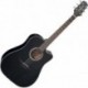 Takamine GD30CEBLK - Guitare électro-acoustique dreadnough pan coupé black table épicéa massif