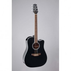 Takamine GD34CE-BLK - Guitare électro-acoustique dreadnough pan coupé Black table épicéa massif avec housse