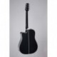 Takamine GD34CE-BLK - Guitare électro-acoustique dreadnough pan coupé Black table épicéa massif avec housse