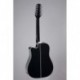 Takamine GD38CE-BLK - Guitare 12 cordes électro-acoustique dreadnough Black table épicéa massif avec housse