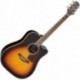 Takamine GD71CEBSB - Guitare électro-acoustique dreadnough pan coupé brown sunburst table épicéa massif