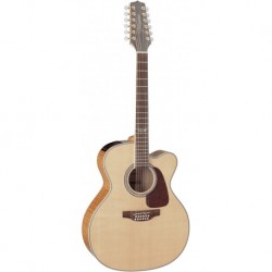 Takamine GJ72CE-12NAT - Guitare 12 cordes électro-acoustique jumbo pan coupé natural table épicéa massif