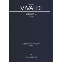 Antonio Vivaldi - Gloria in D RV 589 - Soli SSA, SATB, Ob, Tr, 2 Vl, Va, BC - Vocal Score