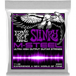 Ernie Ball 2920 - Jeu de cordes Slinky M-Steel 11-48 pour guitare électrique