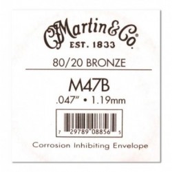 Martin M47HTTB - Corde bronze 80/20 SP .047 pour guitare folk