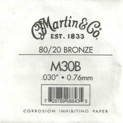 Martin M30HTTB - Corde bronze 80/20 SP .030 pour guitare folk