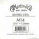 Martin M14HTT - Corde acier plein SP .014 pour guitare folk