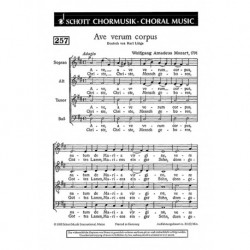 Wolfgang Amadeus Mozart - Ave verum corpus KV 618 - Mixed Choir [SATB]- organ ad lib. - Conducteur