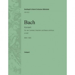 Johann Sebastian Bach - Concerto BWV 1065 en la m pour 4 clavecins et cordes Partie de clavecin solo 1er