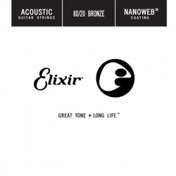 Elixir 13011 - Corde acier Nanoweb .11 pour guitare folk
