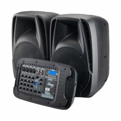Laney AH2500D - Système amplifié 2 enceintes 250w 10" + table de mixage 6 canaux avec effets, Bluetooth/USB/MP3