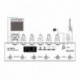 Mooer CONTROLLER L6 MKII - Pédalier programmable blanc pour 6 pédales d’effets avec accordeur et buffers