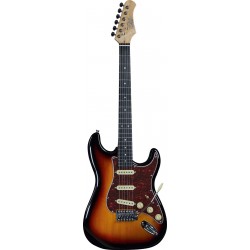 Eko S300SB - Guitare électrique type stratocaster HSS sunburst
