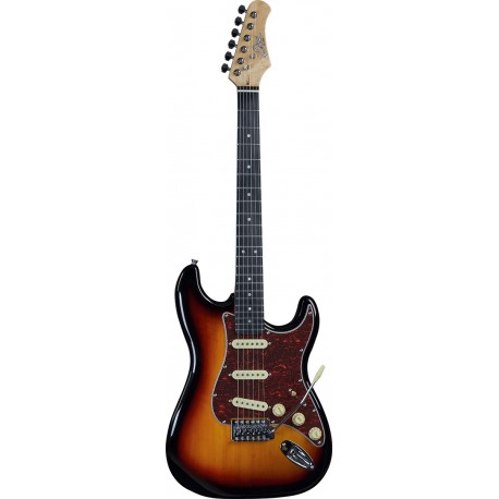 Eko S300SB - Guitare électrique type stratocaster HSS sunburst