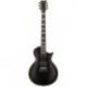 LTD EC1000ETBB-BLKS - Guitare électrique Deluxe type Les Paul, Black satin, EMG 81 et 60TW-R, chevalet Evertune