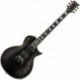 LTD EC1000ETBB-BLKS - Guitare électrique Deluxe type Les Paul, Black satin, EMG 81 et 60TW-R, chevalet Evertune