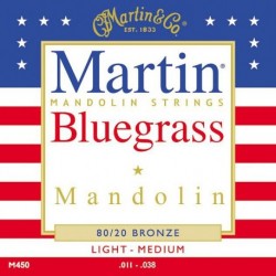 Martin M450 - Jeu de cordes Bluegrass 11-38 pour mandoline