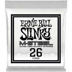 Ernie Ball 10526 - Corde filé rond .026 M-Steel pour guitare électrique (vendue à l'unité)