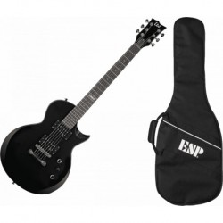 LTD EC10KIT-BLK - Pack Guitare électrique type Les Paul noire + Housse nylon noir