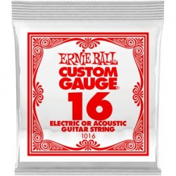 Ernie Ball 1016 - Corde .016 acier plein pour guitare electrique ou acoustique
