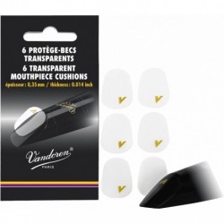 Vandoren VMC6+ - 6 pastilles protège-bec transparentes 0,35mm pour saxophone et clarinette