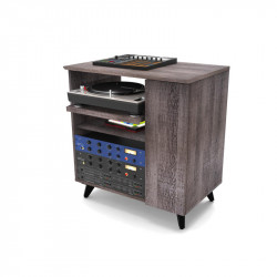 Glorious Dj MODULAR SIDE RACK WALNUT - Meuble finition bois Walnut et rack 12U configurable pour materiel Studio et HiFi