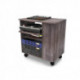Glorious Dj MODULAR SIDE RACK WALNUT - Meuble finition bois Walnut et rack 12U configurable pour materiel Studio et HiFi
