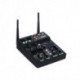 Power Acoustics MX 22 UB 2HF - Table de mixage 4 canaux avec 2 micros sans fil UHF et lecteur MP3/USB/BT