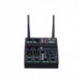 Power Acoustics MX 22 UB 2HF - Table de mixage 4 canaux avec 2 micros sans fil UHF et lecteur MP3/USB/BT