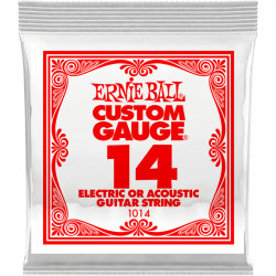 Ernie Ball 1014 - Corde .014 acier plein ( vendu à l'unité )