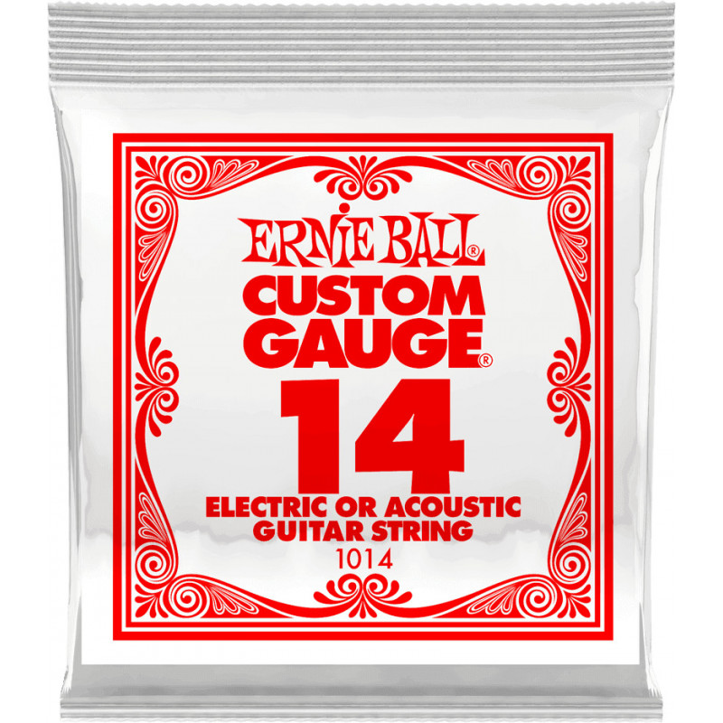Ernie Ball 1014 - Corde .014 acier plein ( vendu à l'unité )