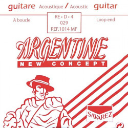 Argentine 1014MF - Corde à boucle filé metal argenté 0.29 pour guitare