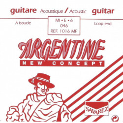 Argentine 1016MF - Corde à boucle filé metal argenté 0.46 pour guitare