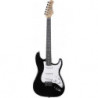 Eko ST100-BLK - Guitare électrique type stratocaster finition noire