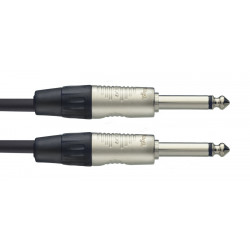 Stagg NGC1,5R - Cable Instrument Jack TS mâle droit / jack TS mâle droit 1,5 mètre