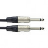 Stagg NGC1,5R - Cable Instrument Jack TS mâle droit / jack TS mâle droit 1,5 mètre