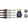 Stagg NTC3PR - Câble bretelle jack/jack (m/m) mono 3 m