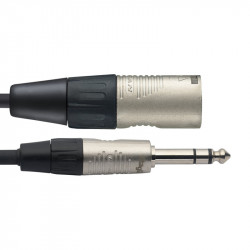 Stagg NAC6PSXMR - Câble audio jack mâle stereo vers XLR mâle 6 m Série N