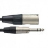 Stagg NAC6PSXMR - Câble audio jack mâle stereo vers XLR mâle 6 m Série N