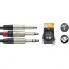 Stagg NYC1/PS2PR - Câble Y Jack mâle stéréo vers 2x jack mâle mono 1 m Série N