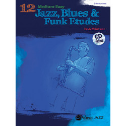 Bob Mintzer - 12 Medium-Easy Jazz, Blues & Funk Etudes - Eb Instruments - Recueil avec CD