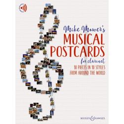 Mike Mower - Musical Postcards for Clarinet 10 pieces in 10 styles from around the world - Clarinette - Audio(s) en ligne