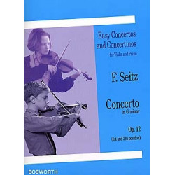 Friedrich Seitz - Concerto in G minor Op. 12 1st and 3rd Position - Violon et Piano - Recueil