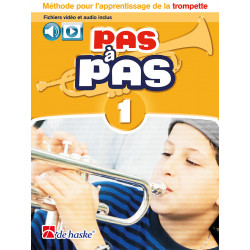 Jaap Kastelein - Pas à Pas 1 Trompette Méthode pour l'apprentissage de la trompette - Audio(s) en ligne