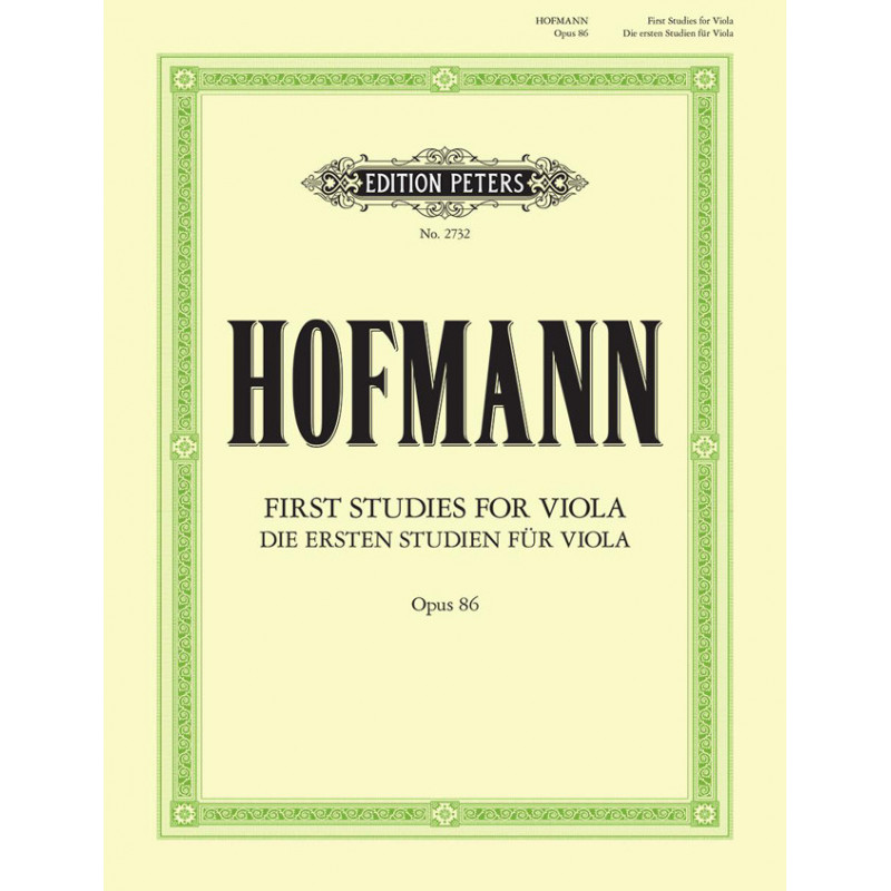 Hofmann - Ersten Studien Op.86 - Viola - Recueil