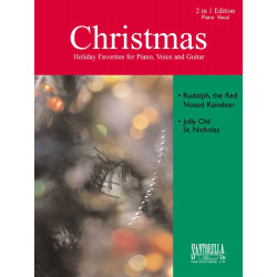 Christmas Songs 2 In 1 - Rudolph, The Red Nosed Reindeer and Jolly Old St. Nicholas - Piano, Voix et Guitare -