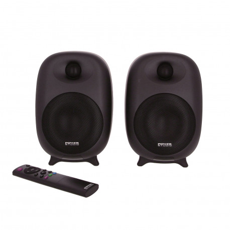 B-STOCK Power Studio RIVA 04A - Paire d'enceintes 4" 80W Connectées Monitoring et Multimédia avec télécommande