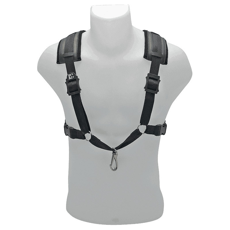 BG S40CMSH - Harnais confort homme mousqueton métal pour saxophone alto ou tenor